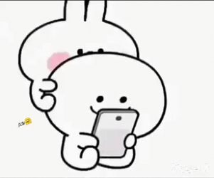 Animated Cute Clingy Kawaii Bunnies GIF