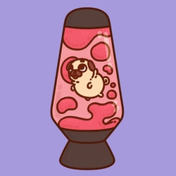 Animated Cute Dog Inside Lava Lamp GIF