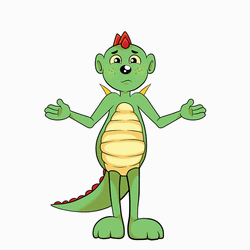 Animated Cute Dragon I Know Nothing GIF
