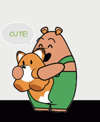 Animated Cute Happy Bear Pants GIF
