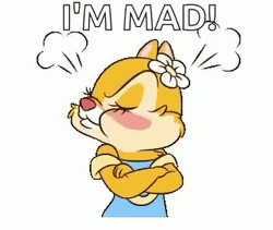 Animated Cute Mad Chip N Dale GIF