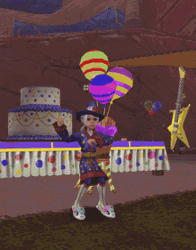Animated Cute Monkey Birthday Balloons Dancing