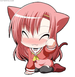 Animated Cute Neko Chibi Kawaii GIF