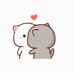 Animated Cute Peach And Goma Kissing GIF
