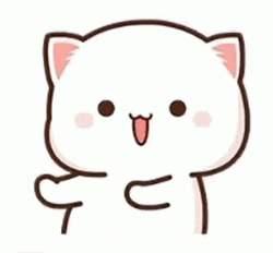 Animated Cute Peach Cat Dancing GIF