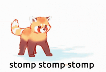 Animated Cute Red Panda Stomp GIF