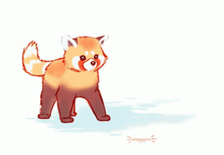 Animated Cute Rollover Red Panda GIF