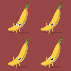 Animated Dancing Banana Fruit GIF