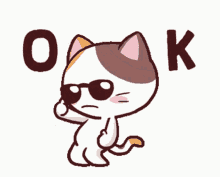 Animated Dancing Cool Cat Okay Hand Sign GIF