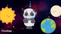 Animated Dancing Panda In Space GIF