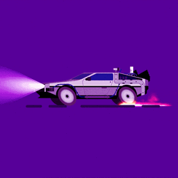 Animated Delorean Speeding GIF