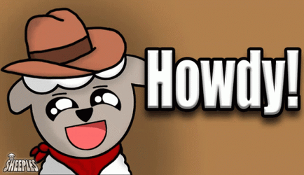 Animated Dog With Cowboy Hat Howdy GIF