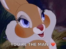 Animated Drama Bambi Blushing You Da Man  GIF