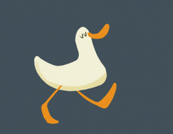Animated Duck Waddle With Eyes Closed GIF