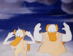 Animated Ducks Pull Hair GIF