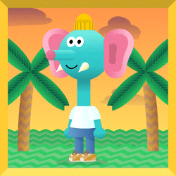 Animated Elephant Flapping Its Ears GIF