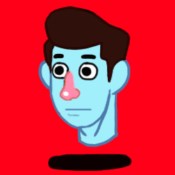 Animated Face Melt Showing Skull GIF