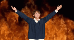 Animated Fire Seventeen Mingyu GIF