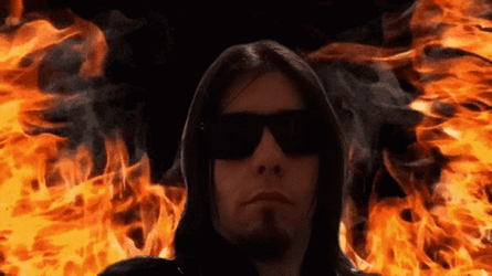Animated Fire Sunglass Guy GIF