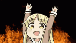 Animated Fire Tsurumaki Kokoro Bang Dream GIF