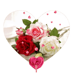 Animated Flower Heart GIF