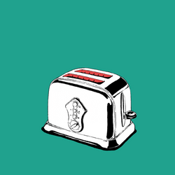 Animated Flying Toast Bread GIF