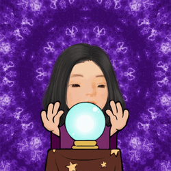 Animated Fortune Teller Rubbing Crystal Ball GIF
