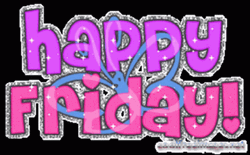Animated Friday Glittery Text GIF