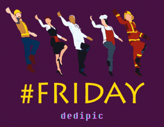 Animated Friday Happy Workers GIF