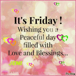 Animated Friday Wishing You A Peaceful Day GIF