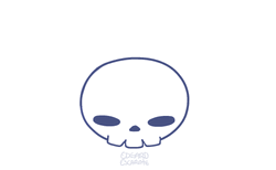 Animated Fuming Skull