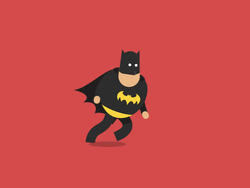 Animated Funny Batman Walking