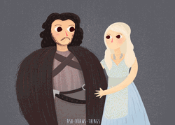 Animated Game Of Thrones Couple Daenerys And Jon GIF