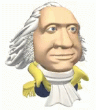 Animated George Washington Illustration Blinking GIF
