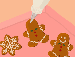 Animated Gingerbread Cookie Decorating