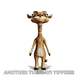 Animated Giraffe Jumping Jacks GIF