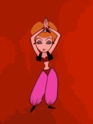 Animated Girl Doing Belly Dance GIF