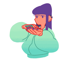 Animated Girl Making It Rain GIF