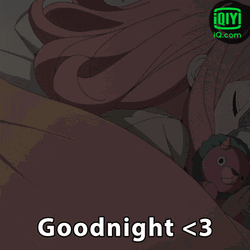 Animated Girl With Doll Sleeping Good Night GIF