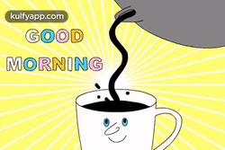 Animated Good Morning Pouring Coffee GIF