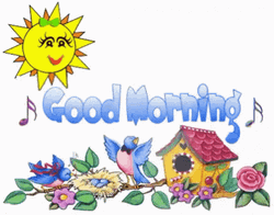 Animated Good Morning Sun Music GIF