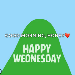 Animated Good Morning Wednesday Biker Going Uphill GIF