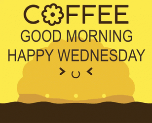 Animated Good Morning Wednesday Biscuit In Coffee GIF