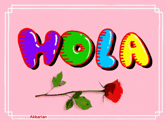 Animated Greeting Card Hola GIF