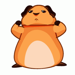 Animated Guinea Pig Flex Body Movement GIF