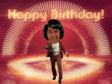 Animated Guy Dancing And Singing Happy Birthday GIF