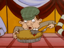 Animated Guy Eating Pie