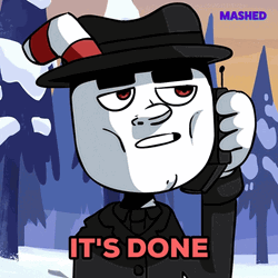 Animated Guy In A Phone Call All Done GIF