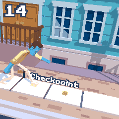 Animated Guy Walking Fast Focused Pace GIF