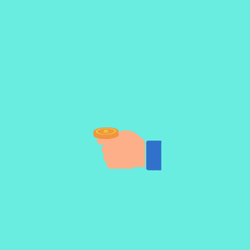 Animated Hand Coin Flip GIF